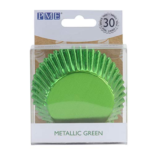 PME BC816 Green Standard Baking Cases Pk/30 Metallic-Backformen für Cupcakes-Grün, Packung mit 30 Stück, Paper PME BC816 Green Standard Baking Cases Pk/30 Metallic-Backformen für Cupcakes-Grün, Packung mit 30 Stück, Paper von PME