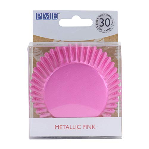 PME BC817 Metallic-Backformen für Cupcakes-Rosa, Packung mit 30 Stück, Paper, Rose von PME