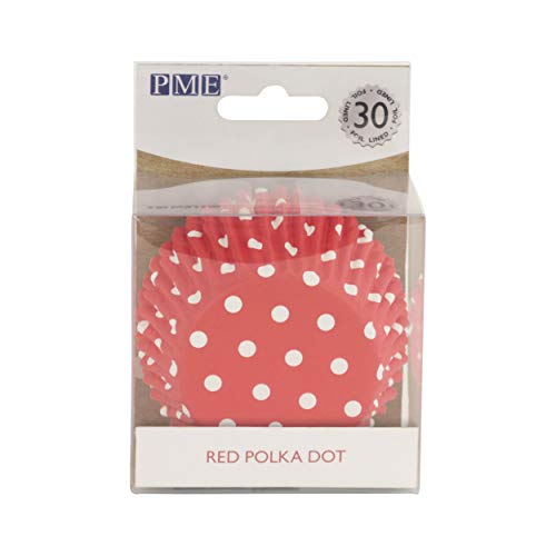 PME BC820 Papier-Backformen Roter Polka-Punkt, Folienbeschichtetes von PME