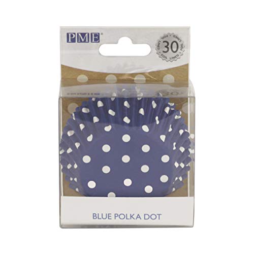 PME BC821 Papier-Backformen Blauer Polka-Punkt, Folienbeschichtetes von PME