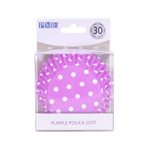 PME BC823 Papier-Backformen Violetter Polka-Punkt, Folienbeschichtetes PME BC823 Papier-Backformen Violetter Polka-Punkt, Folienbeschichtetes von PME