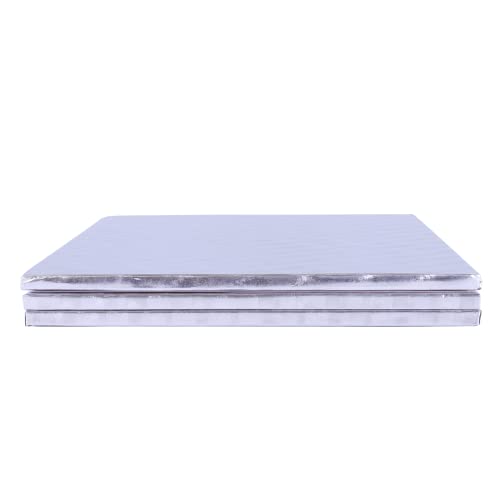 PME Baking Essentials - Quadratische Tortenplatten Cakeboard 25 cm / 10 Zoll, 3-teilig, Silber von PME
