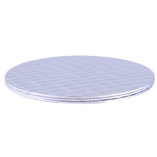 PME Baking Essentials - Runde Tortenplatten Cakecard 33 cm / 13 Zoll, 3-teilig, Silber von PME