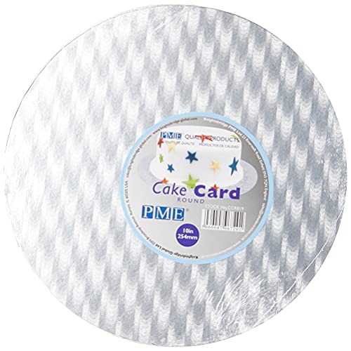 PME CCR819 Kuchenkarte, rund, 25,4 mm, Karton, Silber, 25 x 0.4 x 25 cm von PME
