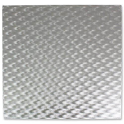 PME CCS838 Quadratische Tortenplatte 40 cm, Kunststoff, Silber, 40 x 0.4 x 40 cm von PME