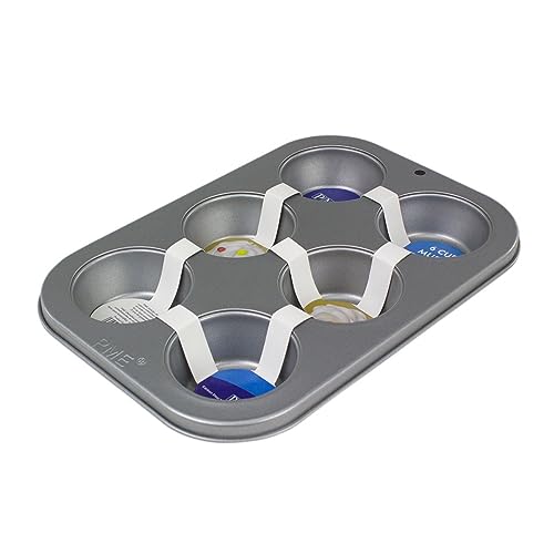 PME CSB108 Antihaftbeschichtete Muffinform mit 6 Löchern aus Karbonstahl, Edelstahl, Silver, 28.9 x 17.7 x 3.1 cm PME CSB108 Antihaftbeschichtete Muffinform mit 6 Löchern aus Karbonstahl, Edelstahl, Silver, 28.9 x 17.7 x 3.1 cm von PME