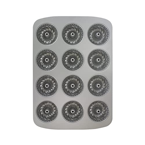 PME CSB123 Nichthaftende Mini-Donut Backblech, Kohlenstoffstahl, Silber von PME