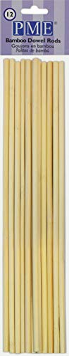 PME,Bamboo,Bambus-Dübelstäbe, AA8Holz, Braun,6 x 1x 30 cm, 12-Einheiten von PME