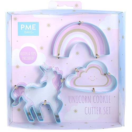PME Einhorn Plätzchenausstecher-Set mit 3 Stück, Blau PME Einhorn Plätzchenausstecher-Set mit 3 Stück, Blau von PME