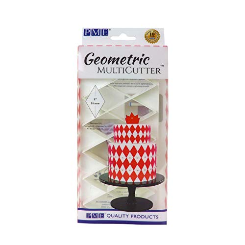 PME GMC163 Geometric MultiCutter-Diamond, Large Geometrischer Ausstechformen, Diamant XL, großformatigen, ABS Kunststoff, weiß von PME