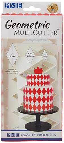 PME GMC164 Geometric Multicutters for Cake Design-Diamond Size, Set of 3 Geometrischer Ausstechformen, Diamant XL, kleinstückigem, mittelgroßer und großformatigen, ABS Kunststoff, 3er Set PME GMC164 Geometric Multicutters for Cake Design-Diamond Size, Set of 3 Geometrischer Ausstechformen, Diamant XL, kleinstückigem, mittelgroßer und großformatigen, ABS Kunststoff, 3er Set von PME