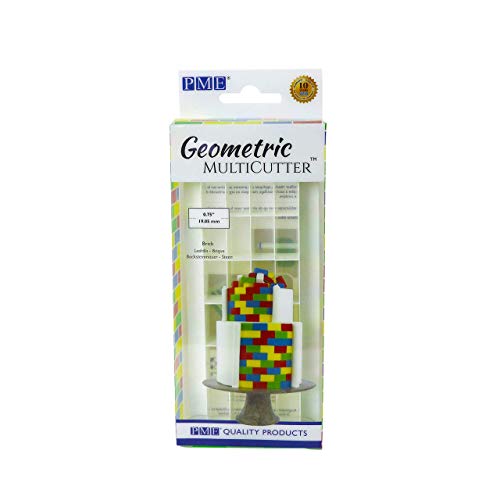 PME GMC171 Geometric MultiCutter-Brick, Small Geometrischer Ausstechformen, Backsteinmauer, kleinstückigem, ABS Kunststoff, weiß PME GMC171 Geometric MultiCutter-Brick, Small Geometrischer Ausstechformen, Backsteinmauer, kleinstückigem, ABS Kunststoff, weiß von PME