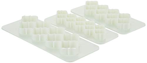 PME MultiCutter für Kuchendesign, geometrisch, Set of 3, Weiß, GMC184 von PME