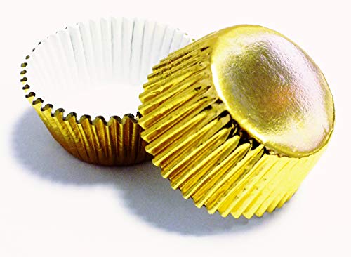 PME BC717 Goldene Backförmchen für Cupcakes, Mini-Format, Packung mit 45 Stück, Kunststoff, 7 x 7 x 3.8 cm, Einheiten, Gold PME BC717 Goldene Backförmchen für Cupcakes, Mini-Format, Packung mit 45 Stück, Kunststoff, 7 x 7 x 3.8 cm, Einheiten, Gold von PME