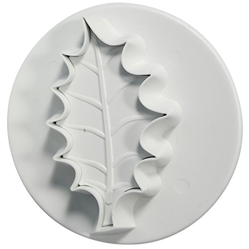 PME HLL662 Prägestempel mit geädertem Stechpalmenblatt, Größe 2X, Kunststoff, Weiß, 3 x 3 x 4 cm von PME