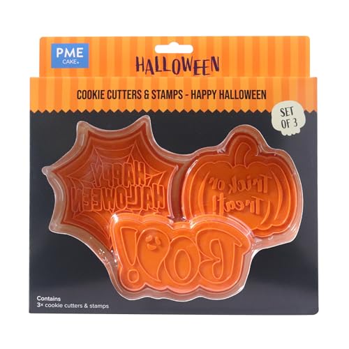 PME Halloween Keksausstechern & Stempeln - Fröhliches Halloween (3er-Set) von PME