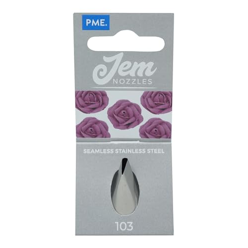 PME NZ103 Mittelgroße Spritztülle für Blütenblatt/Rüsche Nr. 103, Silber PME NZ103 Mittelgroße Spritztülle für Blütenblatt/Rüsche Nr. 103, Silber von PME