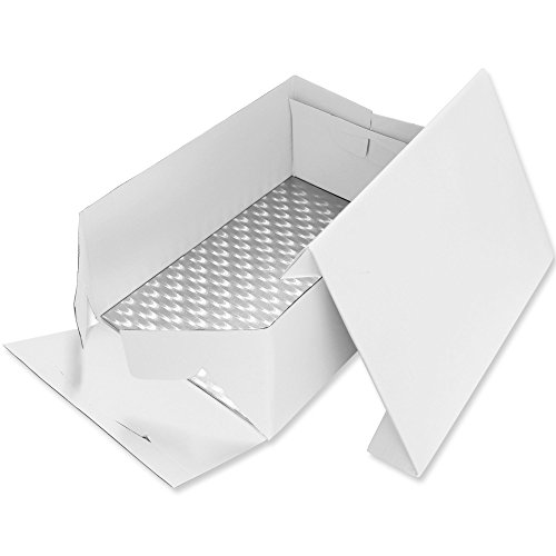 PME BCO896 Oblong Cake Baking Box & Support Card Board 431 x 330mm (17" x 13" Inch ), Weiß von PME