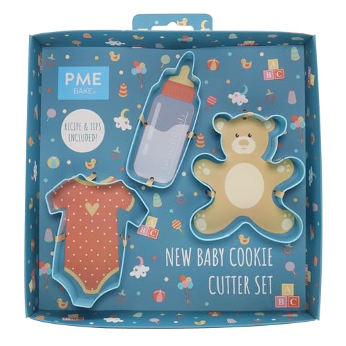 PME Plätzchenausstecher-Set für Neugeborene mit 3 Stück, Blau PME Plätzchenausstecher-Set für Neugeborene mit 3 Stück, Blau von PME