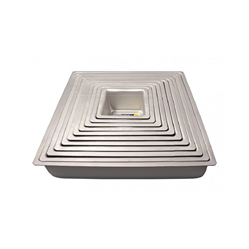 PME Quadratische Backform aus eloxiertem Aluminium, 305 x 305 x 76 mm SQR123 silber von PME