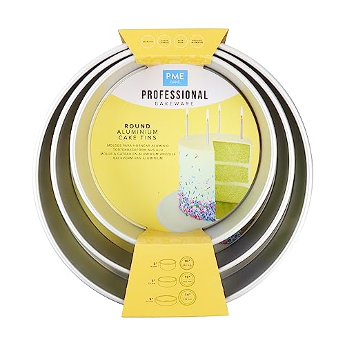 PME Runde Kuchenform - Set mit 3-76mm tiefen Formen von PME