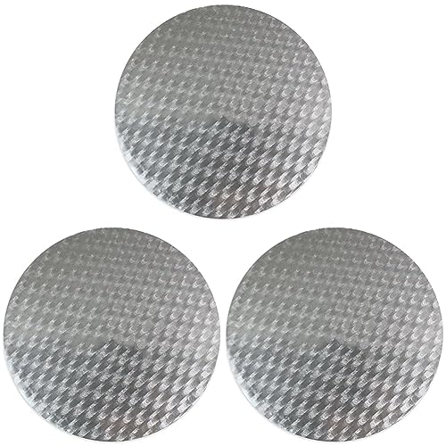PME Runde Tortenplatte 10 cm, Kunststoff, Silber, 10 x 0.4 x 10 cm (Packung mit 3) von PME