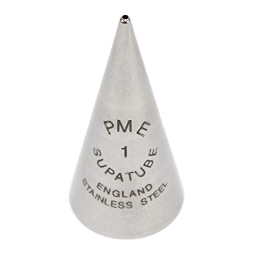 PME ST1 Supatube Schreibtülle Nr. 1 aus nahtlosem Edelstahl, Silver, 1.72 x 1.72 x 3.5 cm von PME