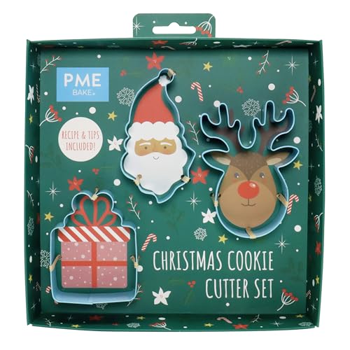 PME Weihnachtsmann Plätzchenausstecher-Set mit 3 Stück von PME