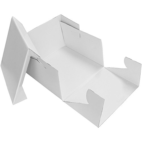 PME CBO806 quadratisch Kuchen Box, Pappe, weiß, 12-inch, 30.5 x 15.2 x 30.5 cm von PME