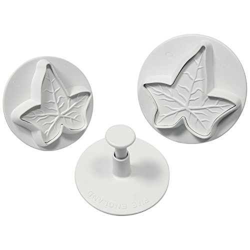 Plunger Cutter Set 3 Pieces-Veined Ivy Leaf, Weiß von PME