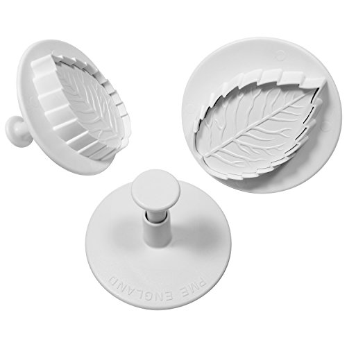 Plunger Cutters 3/Pkg-Veined Rose Leaf von PME