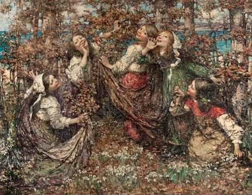 PMEFGJDPE Bekannt Deko Kunstdrucke Bilder Tier Poster Das Erwachen der Erde von Edward Atkinson Hornel Abstrakte Leinwand Kunst für Wohnzimmerdekoration 60x90cm PMEFGJDPE Bekannt Deko Kunstdrucke Bilder Tier Poster Das Erwachen der Erde von Edward Atkinson Hornel Abstrakte Leinwand Kunst für Wohnzimmerdekoration 60x90cm von PMEFGJDPE