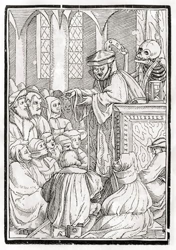 PMEFGJDPE Bekannt Deko Kunstdrucke Bilder Tier Poster Death Comes for the Preacher by Hans Holbein Der Jüngere Abstrakte Leinwand Kunst für Wohnzimmerdekoration 60x90cm von PMEFGJDPE