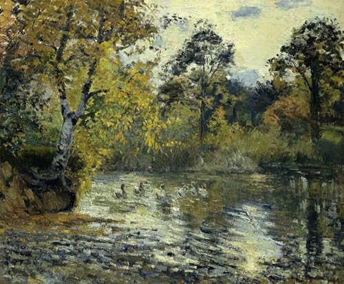 PMEFGJDPE Bekannt Deko Kunstdrucke Bilder Tier Poster Der teich von montfoucault von camille jacob pissarro Abstrakte Leinwand Kunst für Wohnzimmerdekoration 60x90cm PMEFGJDPE Bekannt Deko Kunstdrucke Bilder Tier Poster Der teich von montfoucault von camille jacob pissarro Abstrakte Leinwand Kunst für Wohnzimmerdekoration 60x90cm von PMEFGJDPE