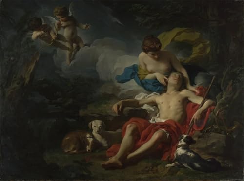 PMEFGJDPE Bekannt Deko Kunstdrucke Bilder Tier Poster Diana und Endymion von Pierre Subleyras Abstrakte Leinwand Kunst für Wohnzimmerdekoration 60x90cm von PMEFGJDPE