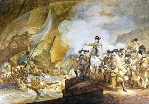 PMEFGJDPE Bekannt Deko Kunstdrucke Bilder Tier Poster Die Belagerung und Befreiung von GibrTh. September von Singleton Copley Abstrakte Leinwand Kunst für Wohnzimmerdekoration 60x90cm von PMEFGJDPE