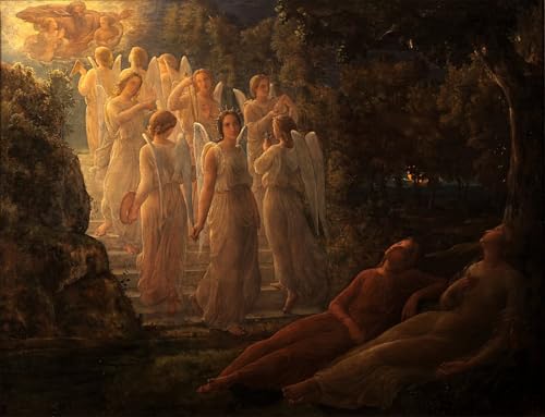 PMEFGJDPE Bekannt Deko Kunstdrucke Bilder Tier Poster Gedicht der Seele die Goldene Treppe von Louis Janmot Abstrakte Leinwand Kunst für Wohnzimmerdekoration 60x90cm PMEFGJDPE Bekannt Deko Kunstdrucke Bilder Tier Poster Gedicht der Seele die Goldene Treppe von Louis Janmot Abstrakte Leinwand Kunst für Wohnzimmerdekoration 60x90cm von PMEFGJDPE