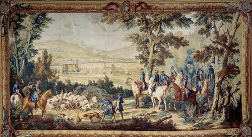 PMEFGJDPE Bekannt Deko Kunstdrucke Bilder Tier Poster Jagd auf Louis Xv von Jean Baptiste Oudry Abstrakte Leinwand Kunst für Wohnzimmerdekoration 60x90cm von PMEFGJDPE