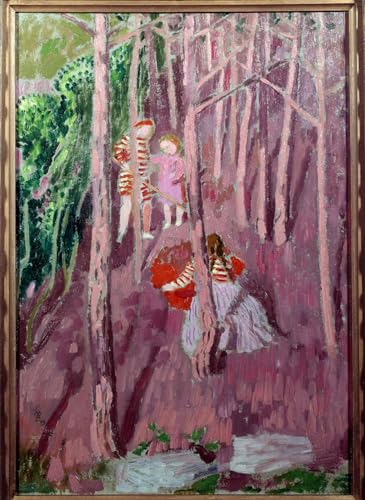 PMEFGJDPE Bekannt Deko Kunstdrucke Bilder Tier Poster Kinder im Wald von Silencio von Maurice Denis Abstrakte Leinwand Kunst für Wohnzimmerdekoration 60x90cm von PMEFGJDPE