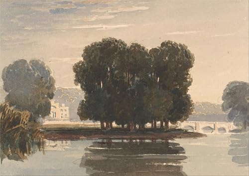 PMEFGJDPE Bekannt Deko Kunstdrucke Bilder Tier Poster Richmond Bridge von David Cox Abstrakte Leinwand Kunst für Wohnzimmerdekoration 60x90cm von PMEFGJDPE