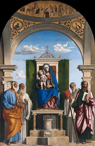 PMEFGJDPE Bekannt Deko Kunstdrucke Bilder Tier Poster Thronende Dame mit Kind und Heiligen Petrus Romuald Benedikt von Battista Cima Da Conegliano für Wohnzimmerdekoration 60x90cm PMEFGJDPE Bekannt Deko Kunstdrucke Bilder Tier Poster Thronende Dame mit Kind und Heiligen Petrus Romuald Benedikt von Battista Cima Da Conegliano für Wohnzimmerdekoration 60x90cm von PMEFGJDPE