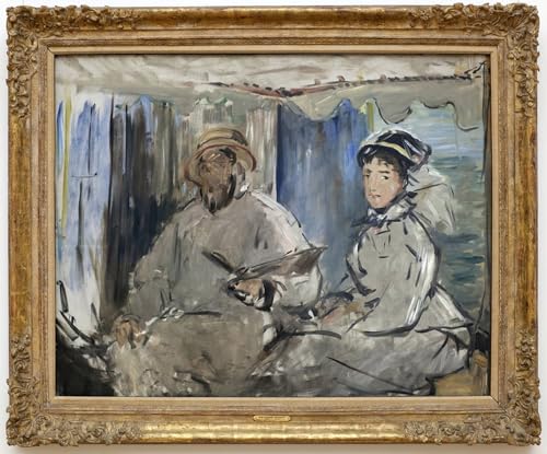 PMEFGJDPE Bekannt Dekorative Bilder Graffiti Wandbild Claude Monet Mit Seiner Frau Camille Von Edouard Manet Graffiti Leinwanddruck für Wanddekoration 60x90cm von PMEFGJDPE