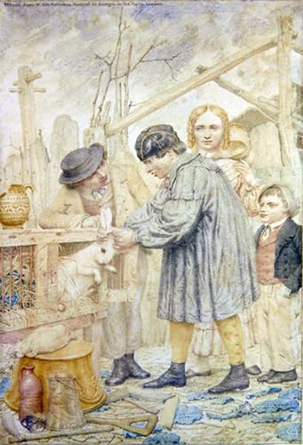 PMEFGJDPE Bekannt Dekorative Bilder Graffiti Wandbild Der Kaninchenstall von Richard Dadd Graffiti Leinwanddruck für Wanddekoration 60x90cm von PMEFGJDPE