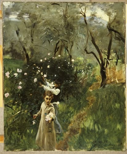 PMEFGJDPE Bekannt Leinwand Wandkunst Malerei Wandkunst Blumen Sammeln in der dämmerung von john singer sargent Mode Leinwand Malerei für Office Home Decor 60x90cm von PMEFGJDPE