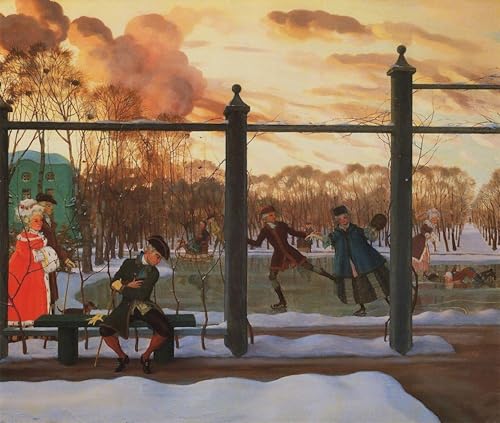 PMEFGJDPE Bekannt Leinwand Wandkunst Malerei Wandkunst Eisbahn im Winter Konstantin Somov Mode Leinwand Malerei für Office Home Decor 60x90cm PMEFGJDPE Bekannt Leinwand Wandkunst Malerei Wandkunst Eisbahn im Winter Konstantin Somov Mode Leinwand Malerei für Office Home Decor 60x90cm von PMEFGJDPE