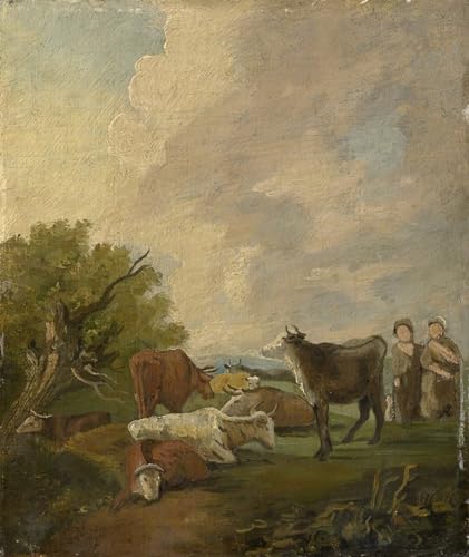 PMEFGJDPE Bekannt Leinwand Wandkunst Malerei Wandkunst Figuren und Vieh in einer Landschaft von Gainsborough Mode Leinwand Malerei für Office Home Decor 60x90cm PMEFGJDPE Bekannt Leinwand Wandkunst Malerei Wandkunst Figuren und Vieh in einer Landschaft von Gainsborough Mode Leinwand Malerei für Office Home Decor 60x90cm von PMEFGJDPE