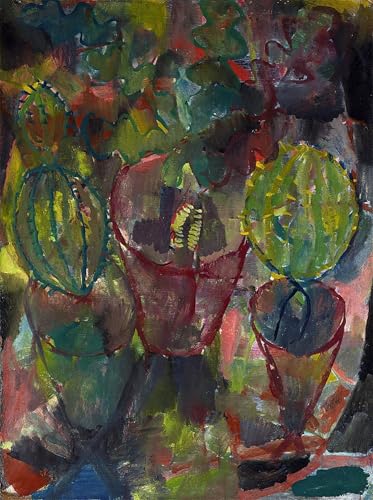 PMEFGJDPE Bekannt Leinwand Wandkunst Malerei Wandkunst Kakteen von Paul Klee Mode Leinwand Malerei für Office Home Decor 60x90cm von PMEFGJDPE