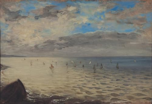 PMEFGJDPE Bekannt Leinwand Wandkunst Malerei Wandkunst Meerblick von den höhen von dieppe von ferdinandeugene Delacroix Mode Leinwand Malerei für Office Home Decor 60x90cm von PMEFGJDPE
