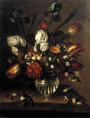 PMEFGJDPE Bekannt Poster Kunstdrucke Porträts Wandkunst Blumenvase von antonio ponce Leinwand Ölgemälde für Heimtextilien 60x90cm von PMEFGJDPE