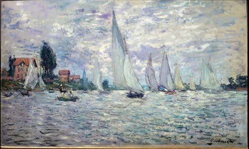 PMEFGJDPE Bekannt Poster Kunstdrucke Porträts Wandkunst Die Boote Regieren Ein Argenteuil-öl Auf Leinwand Von Claude Monet Leinwand Ölgemälde für Heimtextilien 60x90cm von PMEFGJDPE